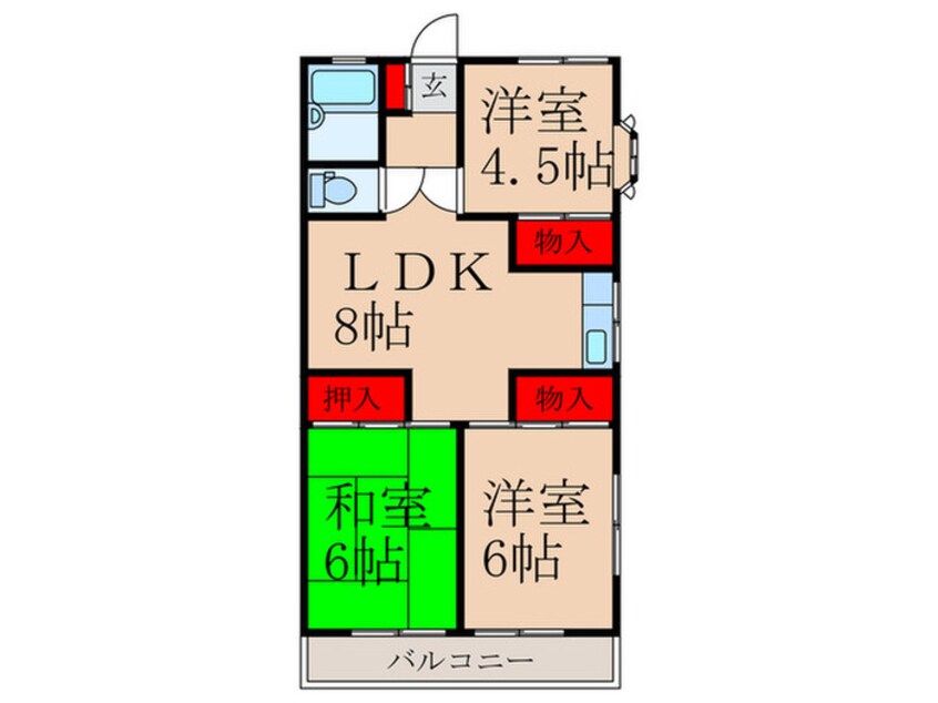 間取図 神宝ハイツ