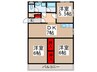 サンフラワ－マンション 3DKの間取り