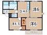 カサグラシアＢ 3DKの間取り