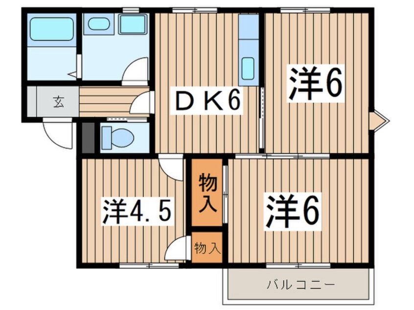 間取図 カサグラシアＢ