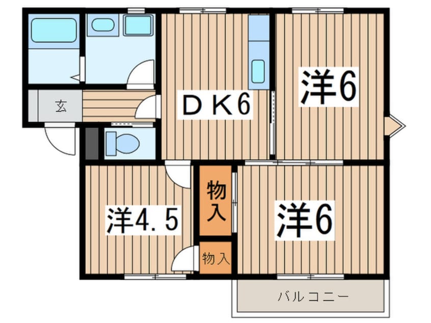 間取図 カサグラシアＢ