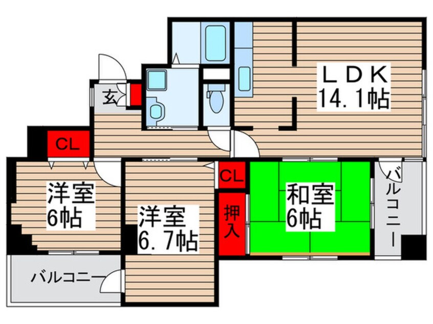 間取図 Noblesse Kitakogane