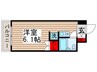 プライムアーバン勝どき 1Rの間取り