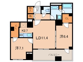 間取図 パ－クハビオ八丁堀