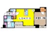 パ－クハビオ八丁堀 1LDKの間取り