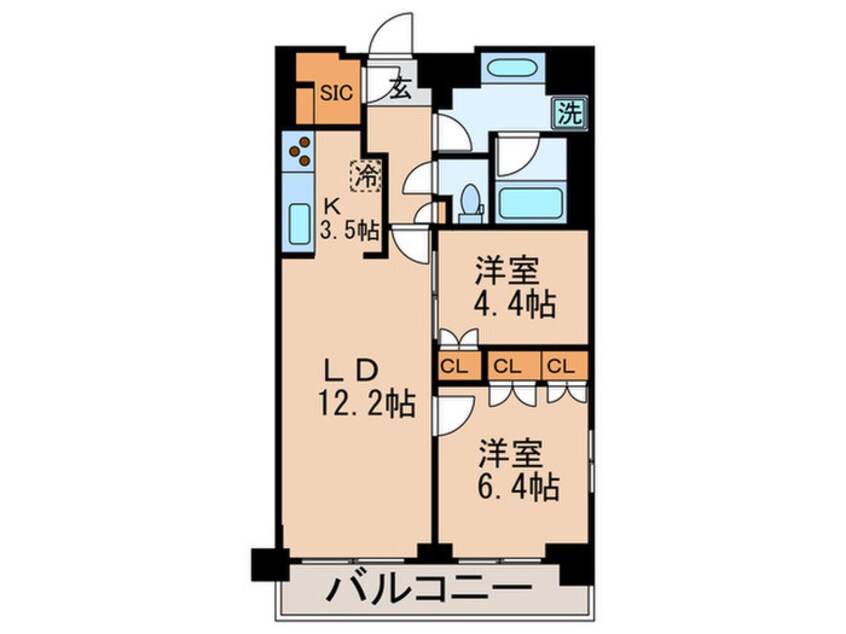 間取図 パ－クアクシス辰巳ステ－ジ