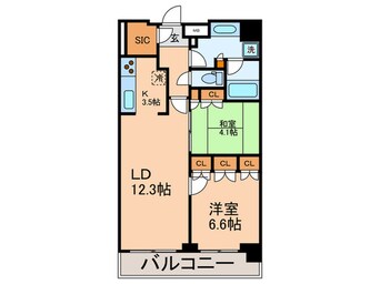 間取図 パ－クアクシス辰巳ステ－ジ