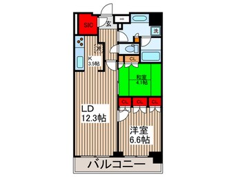 間取図 パ－クアクシス辰巳ステ－ジ