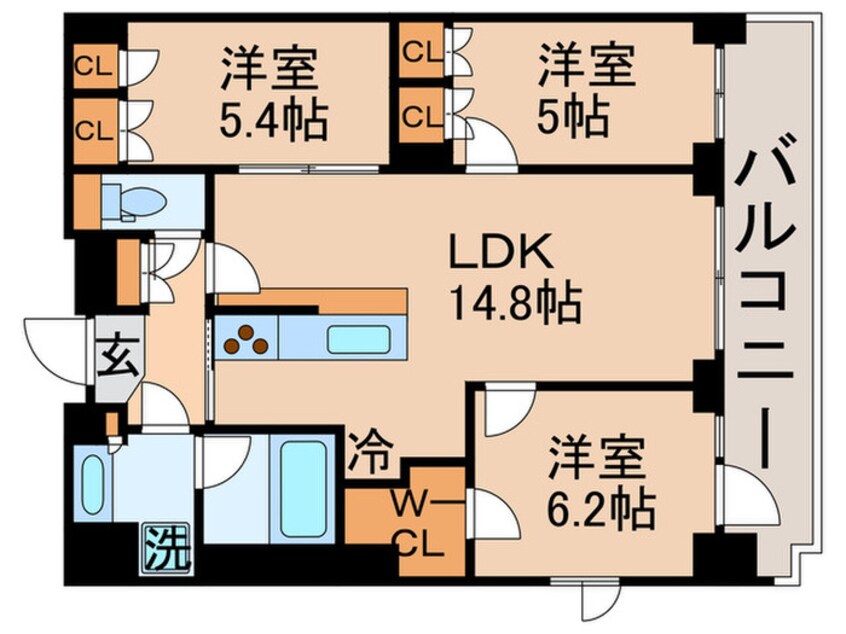 間取図 パ－クアクシス辰巳ステ－ジ