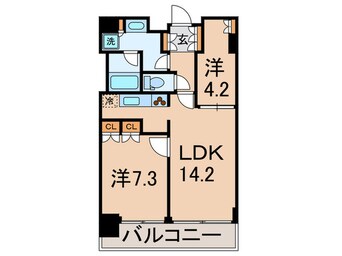 間取図 パ－クアクシス辰巳ステ－ジ