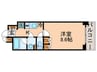 パ－クアクシス辰巳ステ－ジ 1Kの間取り
