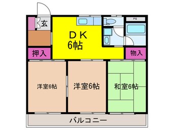 間取図 長瀬第三マンション