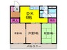 長瀬第三マンション 3DKの間取り