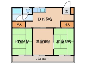 間取図 長瀬第三マンション