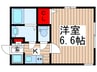 シエロⅡ 1Kの間取り