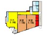 阿久津荘 2DKの間取り