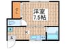 アスペンハイツ 1Kの間取り
