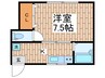 アスペンハイツ 1Kの間取り