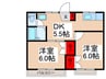 プレジュール関口 2DKの間取り