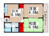 第四サンハイツ 2DKの間取り