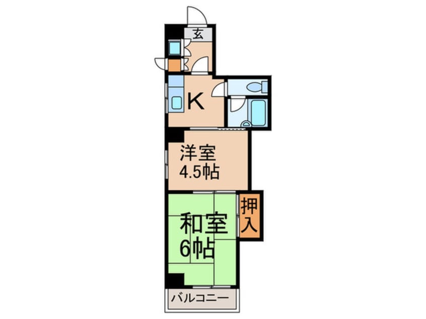 間取図 １９９０ＴＡＭＡＤＡ　ＢＬＤＧ