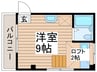 アネックス１ 1Rの間取り