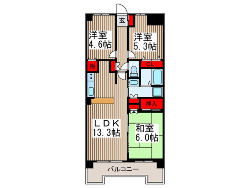 間取図 リファインド　レリシュ