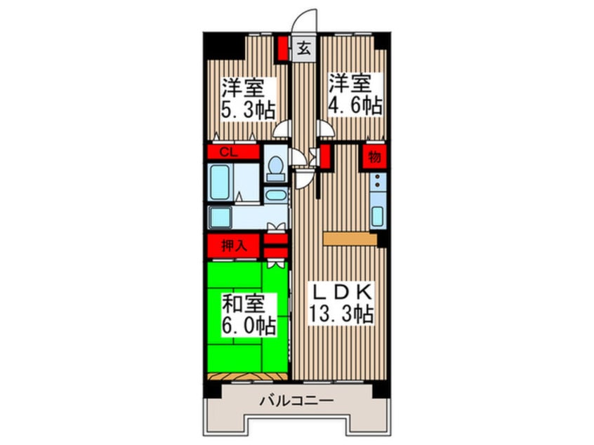 間取図 リファインド　レリシュ