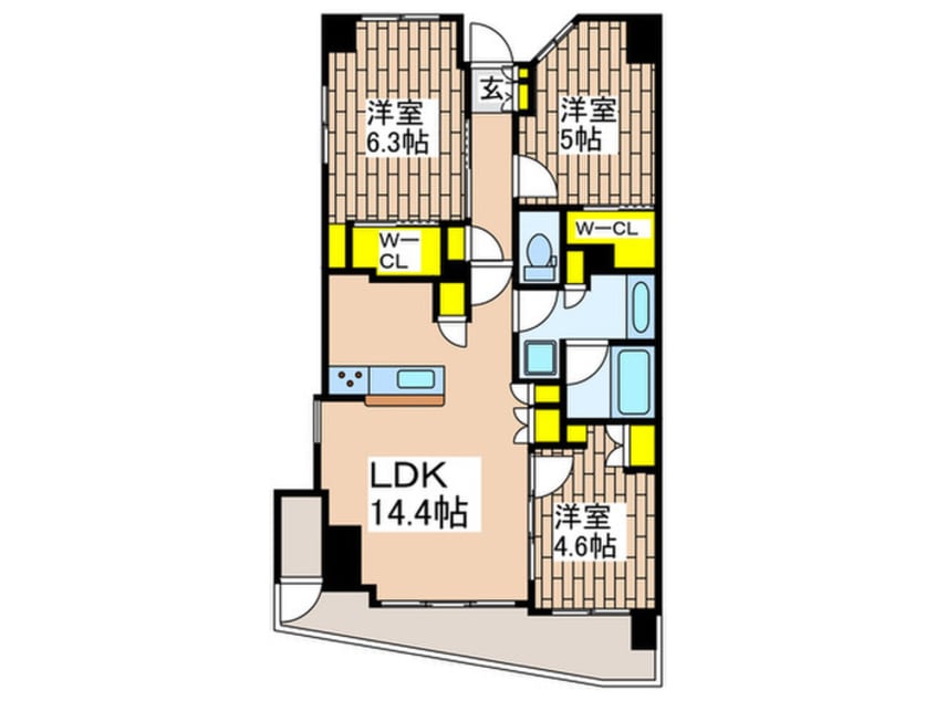 間取図 グランカーサ藤沢