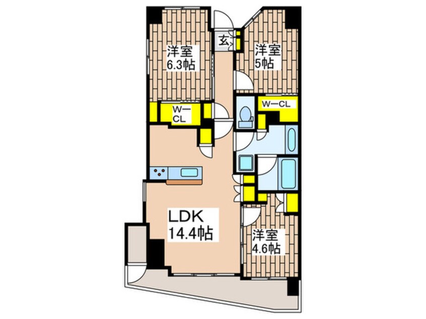 間取図 グランカーサ藤沢