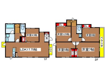 間取図 能ヶ谷貸家Ⅰ