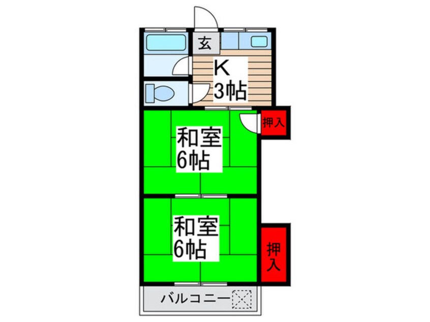 間取図 豊川コ－ポ