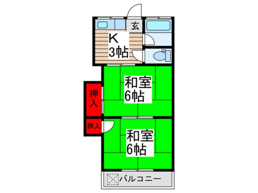 間取図 豊川コ－ポ