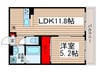 リブリ・アザレア 1LDKの間取り