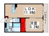 リブリ・アザレア 1LDKの間取り