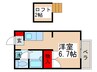 小川コーポ２号館 1Rの間取り