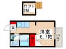 鶴沢コーポA号棟 1Rの間取り