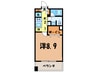 パ－クアクシス西ヶ原 1Kの間取り