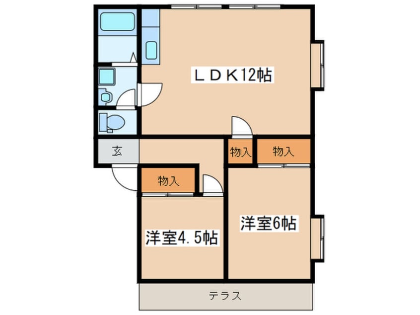 間取図 ルミエ－ルＫ－Ⅳ