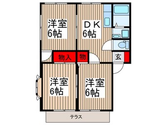 間取図 サンライフ若狭B