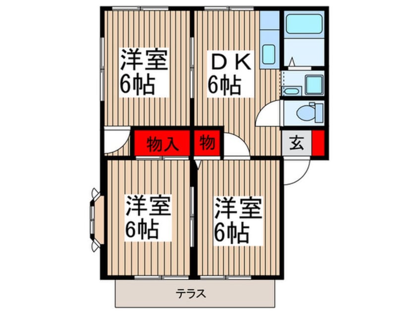 間取図 サンライフ若狭B