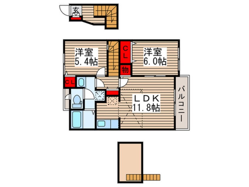 間取図 マリブコートみさき5