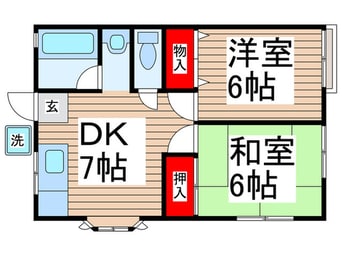 間取図 ファミリールハイツ浪花