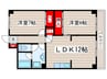第３仲町マンション 2LDKの間取り