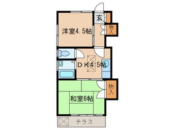間取図 バ－ドハイツ