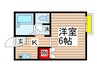 シャトレーヤハギ 1Kの間取り