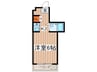 ＣＡＳＡ　ＦＵＪＩＩ 1Kの間取り