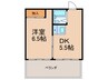 ＣＡＳＡ　ＦＵＪＩＩ 1DKの間取り