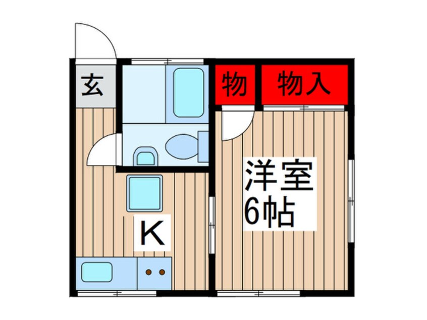 間取図 ワンルーム渡部