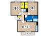 プレミ－ル２ 2DKの間取り